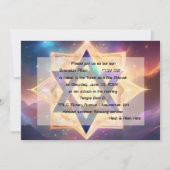 Invitation Bar Mitzvah Purple Blue Ethereal Space (Devant)