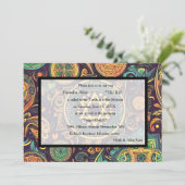 Invitation Bar Mitzvah Résumé Design coloré (Debout devant)