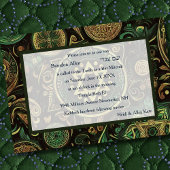 Invitation Bar Mitzvah Résumé Design Vert