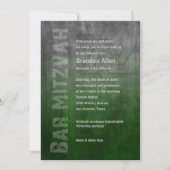 Invitation Bar Mitzvah Rogged Fade Green (Devant)