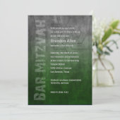 Invitation Bar Mitzvah Rogged Fade Green (Debout devant)