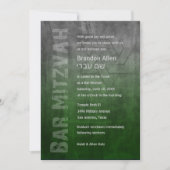 Invitation Bar Mitzvah Rogged Fade Green (Devant)