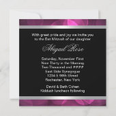 Invitation Bar Mitzvah Rose Chaud (Dos)
