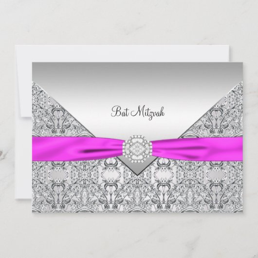 Invitation Bar Mitzvah Rose Chaud (Devant)