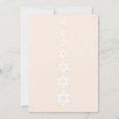 Invitation Bar Mitzvah Rose Moderne Étoile de David (Dos)