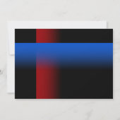 Invitation Bar Mitzvah Rouge et bleu sur n'importe quelle cou (Dos)