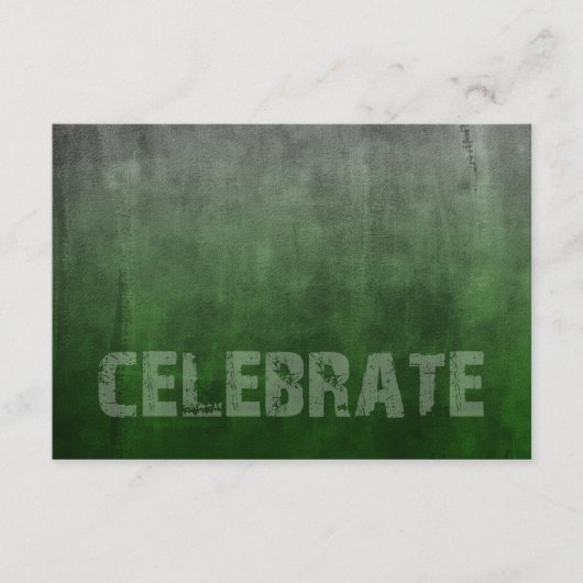 Invitation Bar Mitzvah Rugged Fade Green Réception (Devant)