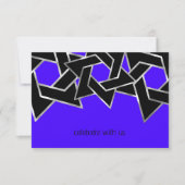 Invitation Bar Mitzvah Silver Black Star de David (Devant)