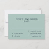 Invitation Bar Mitzvah Silver Navy Blue Green Star de David (Dos)