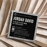 Invitation BAR MITZVAH simple moderne noir argent parties sci<br><div class="desc">par kat massard >>> kat@simplysweetPAPERIE.com <<< CONTACTEZ-MOI pour un libellé personnalisé ou pour ajouter des lignes en hébreu Aimez le design, mais souhaitez voir quelques changements - un autre jeu de couleurs, un autre produit, ajoutez une photo ou adapté pour une occasion différente - pas de souci contactez-moi - Je...</div>