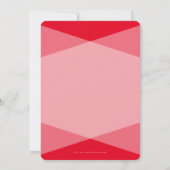 Invitation BAR MITZVAH simple moderne rouge étoile (Dos)