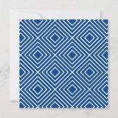 Invitation BAR MITZVAH simple typographie moderne royal bleu (Dos)