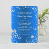 Invitation Bar Mitzvah sportif étincelant (Debout devant)