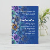 Invitation Bar Mitzvah Star de David Damask (Debout devant)