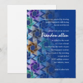 Invitation Bar Mitzvah Star de David Damask (Devant / Derrière)