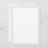 Invitation Bar Mitzvah Star de David Elegant Classic Blue (Dos)