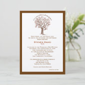 Invitation Bar Mitzvah Steven Tree of Life Brown (Debout devant)