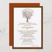 Invitation Bar Mitzvah Steven Tree of Life Brown (Devant / Derrière)