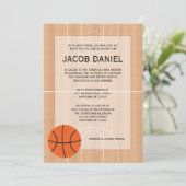 Invitation Bar Mitzvah sur le thème de basketball (Debout devant)