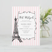 Invitation Bar Mitzvah sur le thème de Paris (Debout devant)