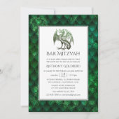Invitation Bar Mitzvah sur le thème du dragon (Devant)