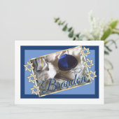 Invitation Bar Mitzvah Tallit et Kippah (Debout devant)