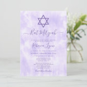 Invitation Bar Mitzvah Tie Dye Violet (Debout devant)