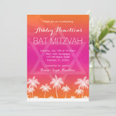 Invitation Bar Mitzvah Tropical Orange Rose (Debout devant)