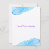 Invitation Bar Mitzvah Turquoise Violet (Dos)