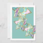 Invitation Bar Mitzvah Turquoise Violet Bleu Étoile de David (Dos)