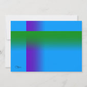 Invitation Bar Mitzvah violet et vert sur n'importe quelle co (Dos)