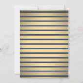 Invitation Bar Mitzvah Virtuel Zoom Navy Bleu Blanc & Or (Dos)