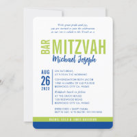 BAR MODERNE MITZVAH date tendance bleu citron vert