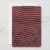 Invitation BAR MODERNE MITZVAH marron rouge motif simple (Dos)