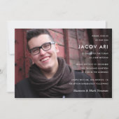 Invitation Bar moderne Mitzvah ou photo Bat mitzvah (Devant)