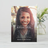 Invitation Bar moderne Mitzvah ou photo Bat mitzvah (Debout devant)