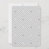 Invitation BAR MODERNE MITZVAH tendance bold bloc marine gris (Dos)