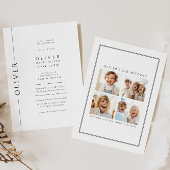 Invitation Bar moderne noir et blanc Mitzvah Photo