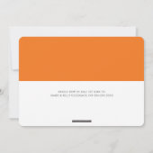 Invitation BAR SIMPLE MITZVAH cool moderne nom étoile orange (Dos)