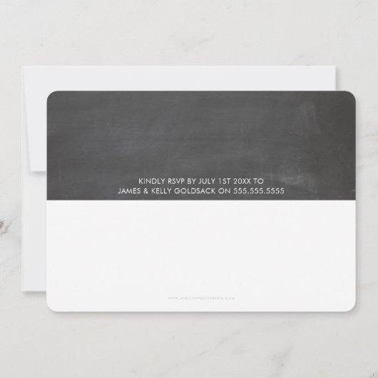 Invitation BAR SIMPLE MITZVAH étoile moderne de david chalkbo (Dos)