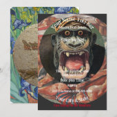 Invitation Bar Tiki de la fête (Devant / Derrière)