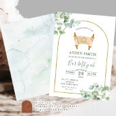 Invitation Bar vert minimaliste Mitzvah