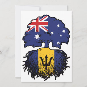 Invitation Barbade Barbadien Australie Australie racine d'arb