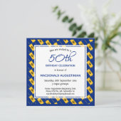 Invitation BARBADOS DRAPEAU Personnalisé 50e anniversaire (Debout devant)