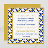Invitation BARBADOS Faux personnalisé or Mariage barbadien Dr (Devant / Derrière)