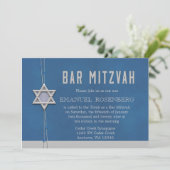 Invitation Barbar Mitzvah Silver Star Blue Beads (Debout devant)