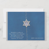 Invitation Barbar Mitzvah Silver Star Blue Beads (Dos)