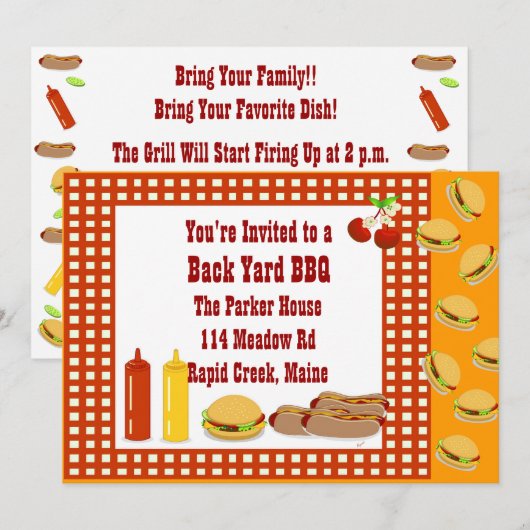 INVITATION BARBECK DE RETOUR (Devant / Derrière)