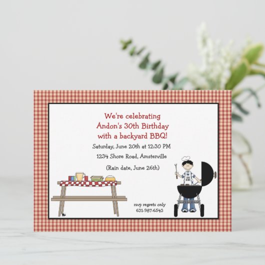 Invitation barbecue (Debout devant)