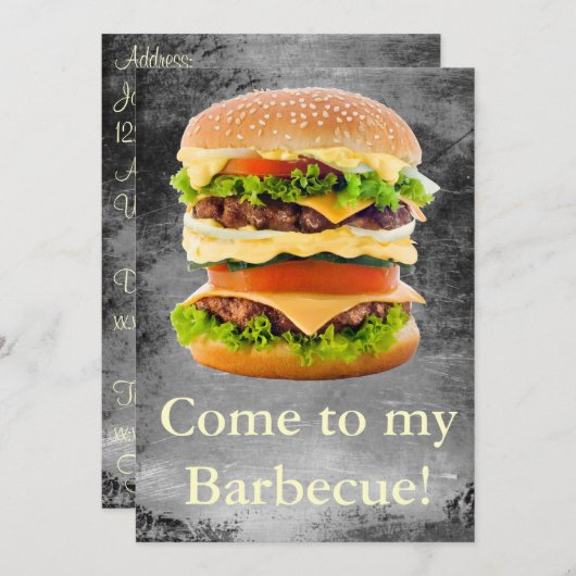Invitation Barbecue (Devant / Derrière)
